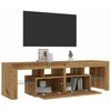 TV staliukas Televizoriaus spintelė su LED, artisano, 140x36,5x40cm, mediena