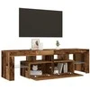 TV staliukas Televizoriaus spintelė su LED, medienos, 140x36,5x40cm, mediena