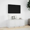 TV staliukas Televizoriaus spintelė su LED, balta, 97x34x40cm, mediena