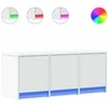 TV staliukas Televizoriaus spintelė su LED, balta, 97x34x40cm, mediena