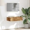 TV staliukas Televizoriaus spintelė su LED, medienos, 60x35x15,5cm
