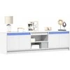 TV staliukas Televizoriaus spintelė su LED, balta, 180x34x50cm, mediena
