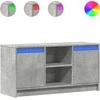 TV staliukas Televizoriaus spintelė su LED, betono, 100x34x50cm, mediena