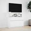 TV staliukas Televizoriaus spintelė su LED, balta, 91x34x61cm, mediena