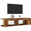 TV staliukas Televizoriaus spintelė su LED, medienos, 135x39x30cm, mediena