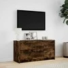 TV staliukas Televizoriaus spintelė su LED, dūminė, 100x34x50cm, mediena