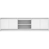 TV staliukas Televizoriaus spintelė su LED, balta, 180x34x50cm, mediena