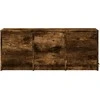 TV staliukas Televizoriaus spintelė su LED, dūminė, 97x34x40cm, mediena