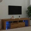 TV staliukas Televizoriaus spintelė su LED, artisano, 140x36,5x40cm, mediena