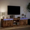 TV staliukas Televizoriaus spintelė su LED, ąžuolo, 180x34x50cm, mediena
