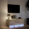 TV staliukas Televizoriaus spintelė su LED, ąžuolo, 97x34x40cm, mediena