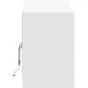 TV staliukas Televizoriaus spintelė su LED, balta, 139,5x34x50cm, mediena