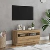 TV staliukas Televizoriaus spintelė su LED, artisano, 80x35x40cm, mediena