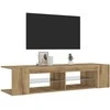 TV staliukas Televizoriaus spintelė su LED, artisano, 135x39x30cm, mediena