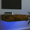 TV staliukas Televizoriaus spintelė su LED lemputėmis, dūminė, 60x35x15,5cm