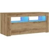 TV staliukas Televizoriaus spintelė su LED, artisano, 90x35x40cm, mediena