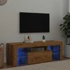 TV staliukas Televizoriaus spintelė su LED, artisano, 120x36,5x40cm, mediena
