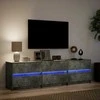 TV staliukas Televizoriaus spintelė su LED, pilka, 180x34x50cm, mediena