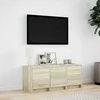 TV staliukas Televizoriaus spintelė su LED, ąžuolo, 97x34x40cm, mediena