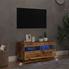TV staliukas Televizoriaus spintelė su LED, medienos, 80x35x40cm, mediena