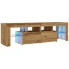 TV staliukas Televizoriaus spintelė su LED, artisano, 140x36,5x40cm, mediena