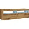 TV staliukas Televizoriaus spintelė su LED, artisano, 120x35x40cm, mediena