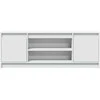 TV staliukas Televizoriaus spintelė su LED, balta, 139,5x34x50cm, mediena