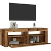 TV staliukas Televizoriaus spintelė su LED, medienos, 120x35x40cm, mediena