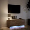TV staliukas Televizoriaus spintelė su LED, ruda ąžuolo, 97x34x40cm, mediena
