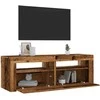 TV staliukas Televizoriaus spintelė su LED, medienos, 120x35x40cm, mediena