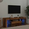 TV staliukas Televizoriaus spintelė su LED, medienos, 120x36,5x40cm, mediena