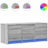 TV staliukas Televizoriaus spintelė su LED, pilka, 97x34x40cm, mediena