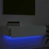 TV staliukas Televizoriaus spintelė su LED lemputėmis, balta, 60x35x15,5cm