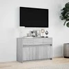 TV staliukas Televizoriaus spintelė su LED, pilka, 91x34x61cm, mediena