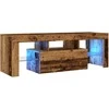 TV staliukas Televizoriaus spintelė su LED, medienos, 120x36,5x40cm, mediena