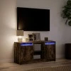 TV staliukas Televizoriaus spintelė su LED, dūminė, 100x34x50cm, mediena