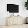 TV staliukas Televizoriaus spintelė su LED, ąžuolo, 100x34x50cm, mediena