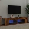 TV staliukas Televizoriaus spintelė su LED, medienos, 135x39x30cm, mediena