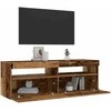 TV staliukas Televizoriaus spintelė su LED, medienos, 120x35x40cm, mediena