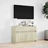 TV staliukas Televizoriaus spintelė su LED, ąžuolo, 91x34x61cm, mediena
