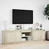 TV staliukas Televizoriaus spintelė su LED, ąžuolo, 180x34x50cm, mediena