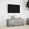 TV staliukas Televizoriaus spintelė su LED, pilka, 97x34x40cm, mediena