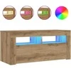 TV staliukas Televizoriaus spintelė su LED, artisano, 90x35x40cm, mediena