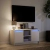 TV staliukas Televizoriaus spintelė su LED, balta, 100x34x50cm, mediena