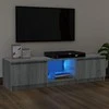 TV staliukas Televizoriaus spintelė su LED, pilka ąžuolo, 140x40x35,5cm