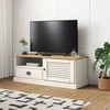 TV staliukas Televizoriaus spintelė VIGO, balta, 106x40x40cm, pušies masyvas