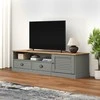 TV staliukas Televizoriaus spintelė VIGO, pilka, 156x40x40cm, pušies masyvas