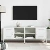 TV staliukas Televizoriaus spintelės, 2vnt., baltos, 68x39x50,5cm, plienas
