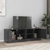 TV staliukas Televizoriaus spintelės, 2vnt., juodos, 67x39x44cm, plienas