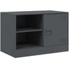TV staliukas Televizoriaus spintelės, 2vnt., antracito, 67x39x44cm, plienas